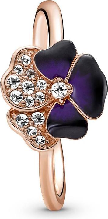 Produktbild Pandora Ring violettes Stiefmütterchen (52)