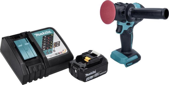 Actual product image Makita DPV 300 RM1 Battery grinder polisher 18 V 50 / 80 mm Brushless + 1x battery 4.0 Ah + charger (Eccentric grinder)