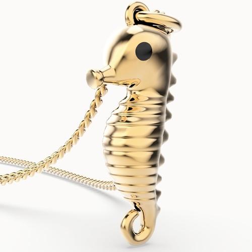 Produktbild MTM Sea Horse Necklace (Messing, 18k Gold, 43 cm)