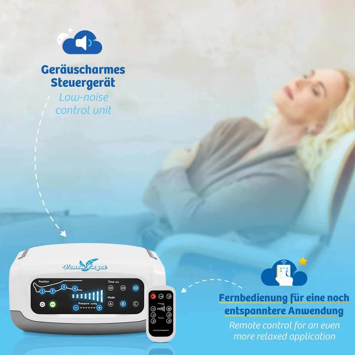 Actual product image Venen Engel 4 Premium massage device with leg cuffs