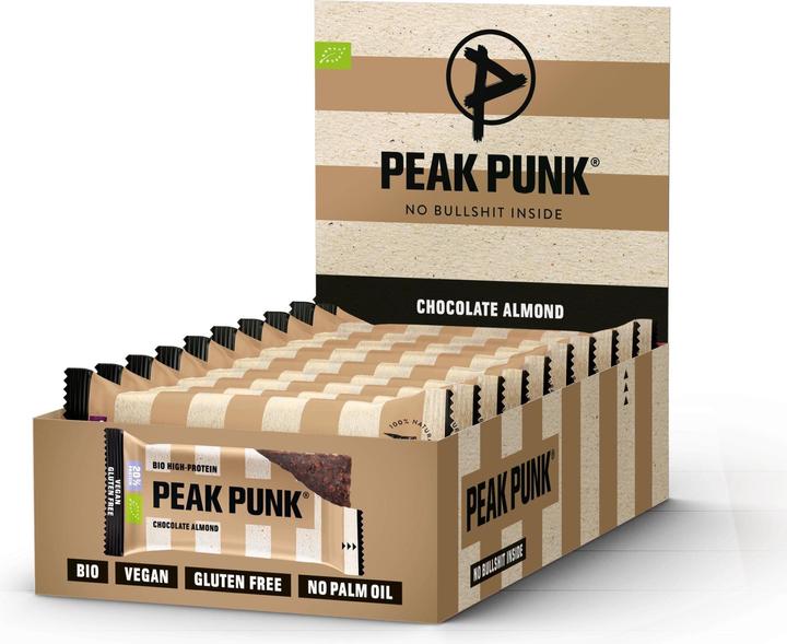 Image du produit Peak Punk Barre hyperprotéinée bio - Chocolate Almond 55g (Amande, 1 pcs, 660 g)