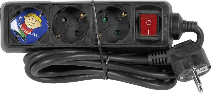 REV Presa da tavolo uscita 3-fold 1.4 m con interruttore (3 x, CEE 7/3, 1.40 m)