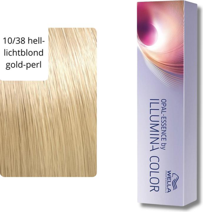 Productafbeelding Wella Illumina Kleur - 10/38: licht lichtblond/goudparel (10/38 licht blond goud parel)