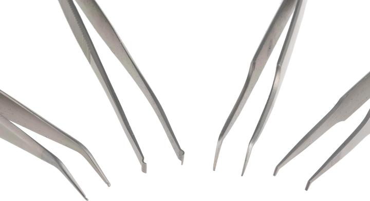 Actual product image Rs Pro 4 piece SMT tweezer set,120mm L