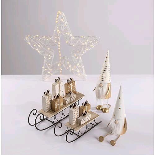 Immagine prodotto Söllner Floristik slitta in oro bianco 31x17,5 cm