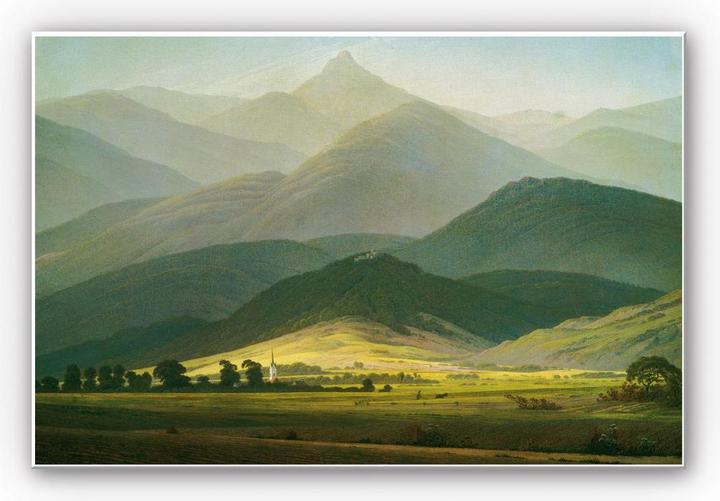 Actual product image Trenddeko Friedrich - Mountain Landscape (30 x 20 cm)