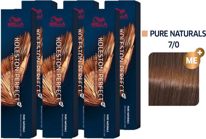Produktbild Wella Koleston Perfect ME+ Pure Naturals 6er Set 7/0 Mittelblond (7/0)