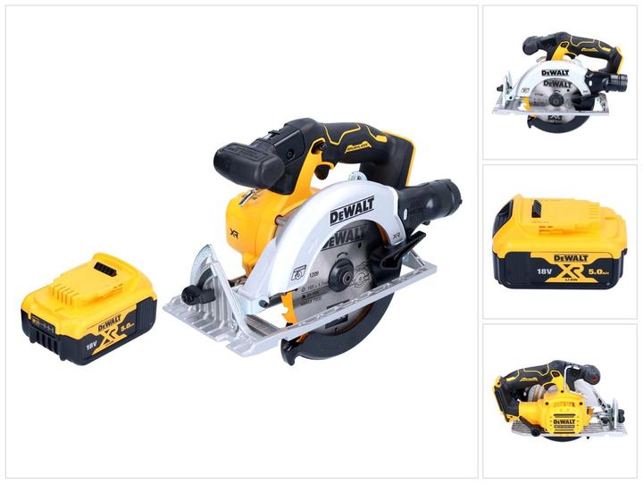 Actual product image DeWalt DCS 565 N cordless circular saw 18 V 165 mm brushless + 1x battery 5.0 Ah - without charger
