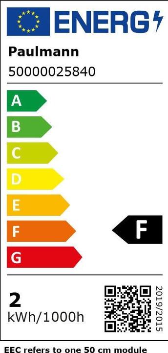 Energy Label Paulmann Pro Strip Silver P25 (Neutral White, 500 cm, Indoor)
