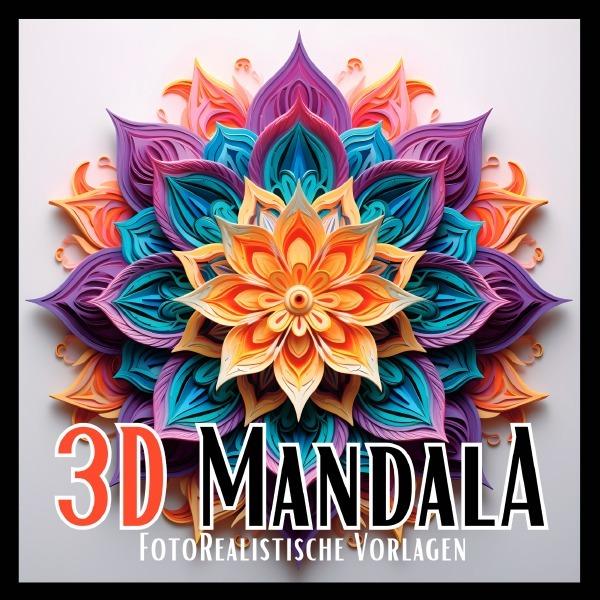 3D Mandala Malbuch 'Black & White'