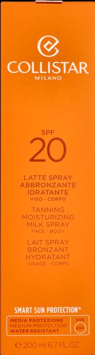 Image du produit Collistar CS Sun - Tanning Moisturizing Milk Spray SPF20 (Lait solaire, SPF 20, 200 ml)