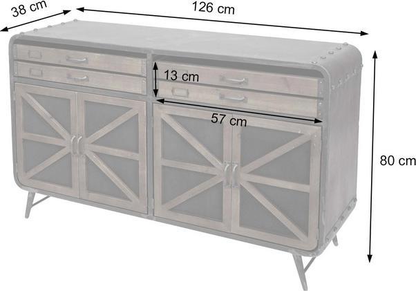 Immagine prodotto Jamb Armadietto dello speziale (126 x 38 x 80 cm)