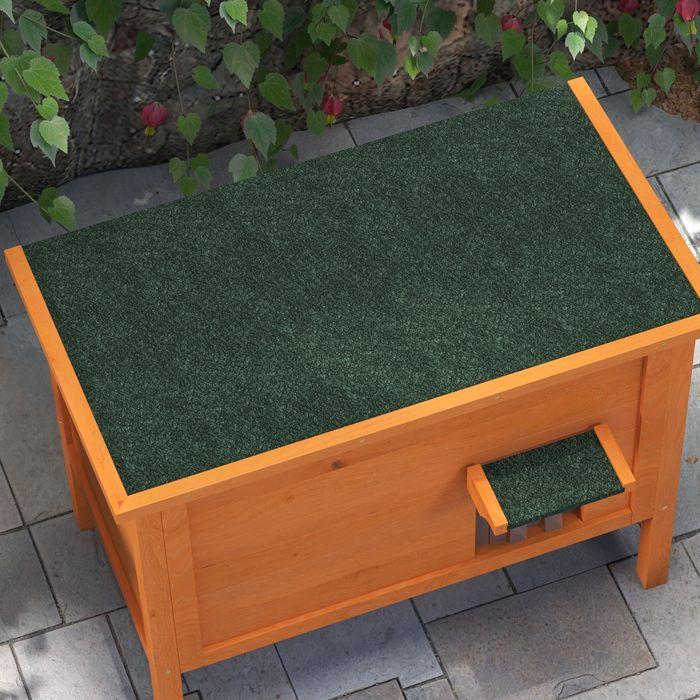 Actual product image Swisshandel24 Wooden cat house, outdoor cat cave, insulated cat hut with door curtain, small animal house in the (Cat)