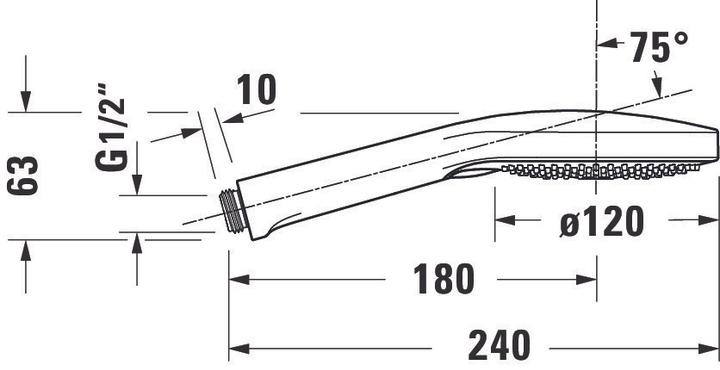 Valeurs nutritives et ingrédients Duravit Douchette à main 3jet Click! 120 MinusFlow, UV065201 (3 Types de jets, 9.50 l/min)
