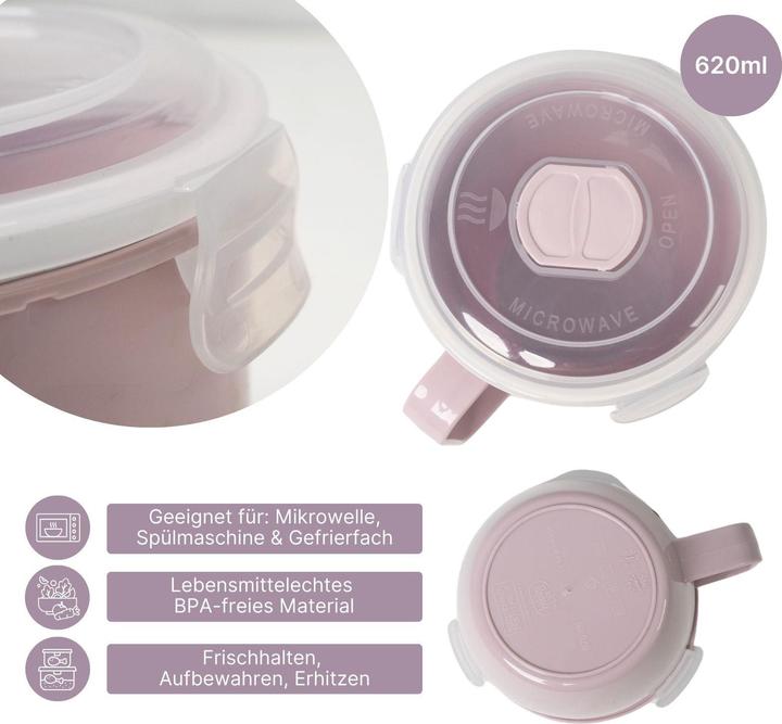 Immagine prodotto Hobby Mikrowellen-Tasse mit Henkel Mikrowellen-Becher Lunchbecher Suppen-Mug (620 ml, 1 x)