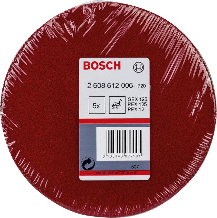 Immagine prodotto Bosch Professional Zubehör Feltro lucidante per levigatrice rotorbitale, morbido, in velcro, 128 mm, confezione da 5 pz.