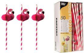 Image du produit Papstar Papiertrinkhalm "Flamingo" (50 x)