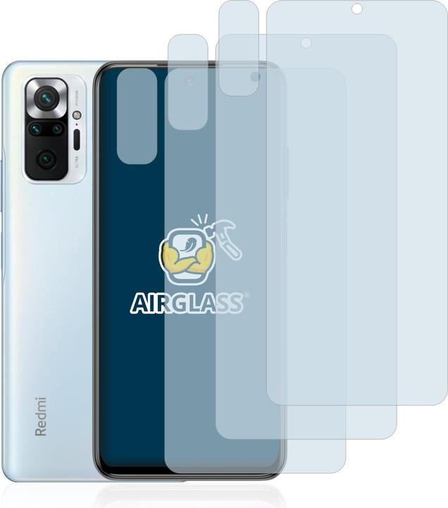 Produktbild BROTECT AirGlass Panzerglasfolie (3 Stück, Xiaomi Redmi Note 10 Pro)