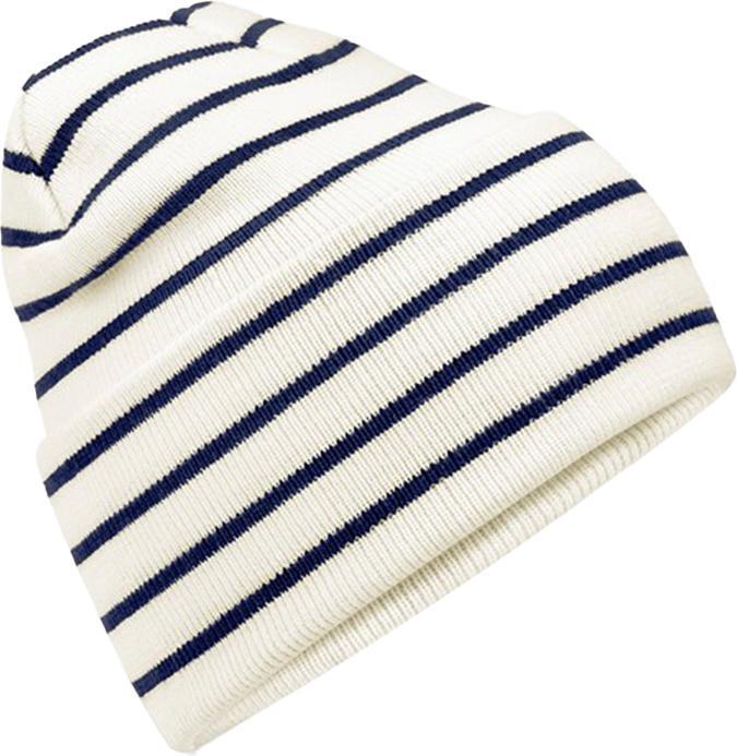 Actual product image Beechfield Unisex Adult Original Striped Deep Cuffed Beanie