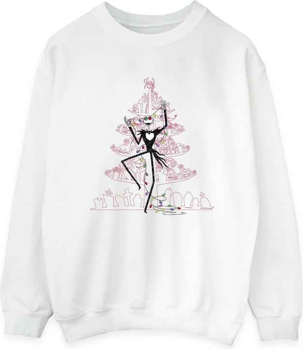 Actual product image Disney Womens/Ladies The Nightmare Before Christmas Tree Pink Sweatshirt (S)