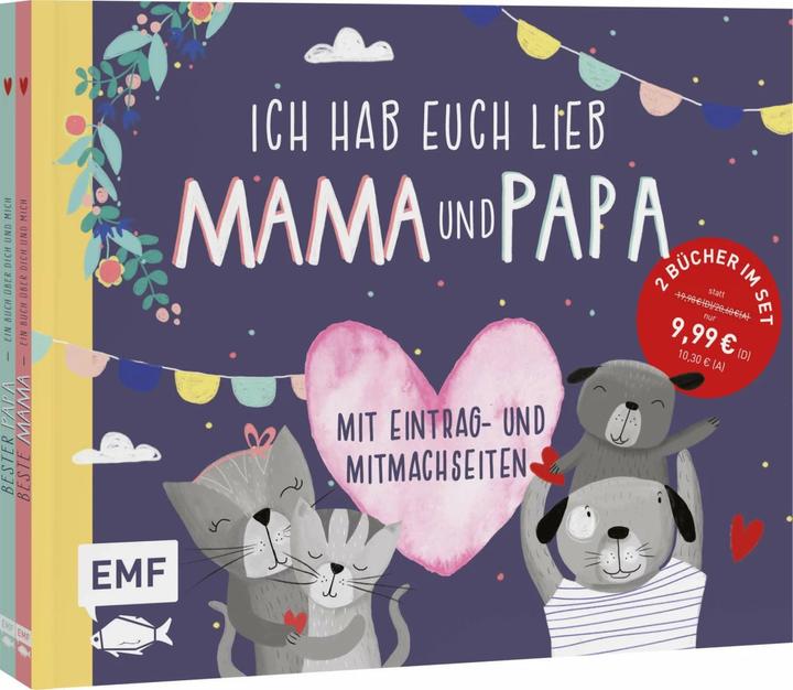 Immagine prodotto Ich hab euch lieb, Mama und Papa! | Das perfekte Geschenk für perfekte Eltern (Tedesco, Casa editrice EMF, Edizione Michael Fischer, 2024)