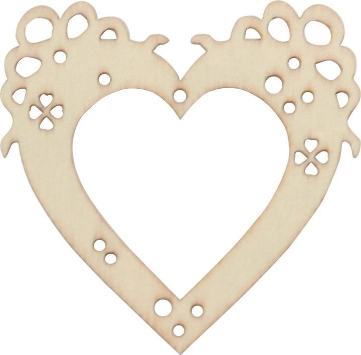 Actual product image Natura Punto 8 ornaments made of wood, hearts