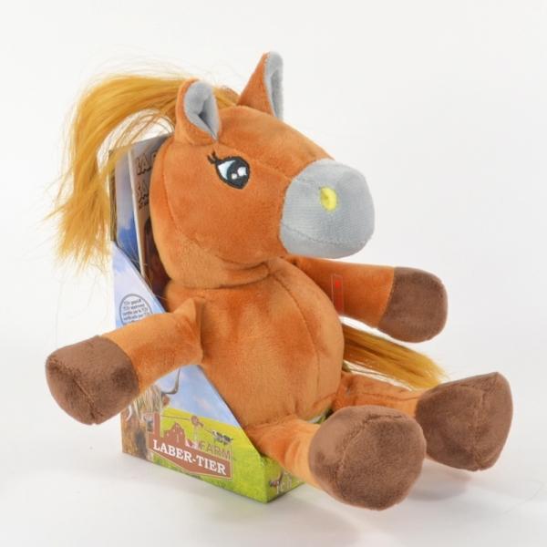 Actual product image Kögler Labertier Laber Horse "Alina", long mane, light brown, 18x17x18cm (18 cm)
