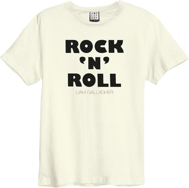 Actual product image Amplified Unisex Adult Rock N Roll Liam Gallagher Vintage T-Shirt (XL)