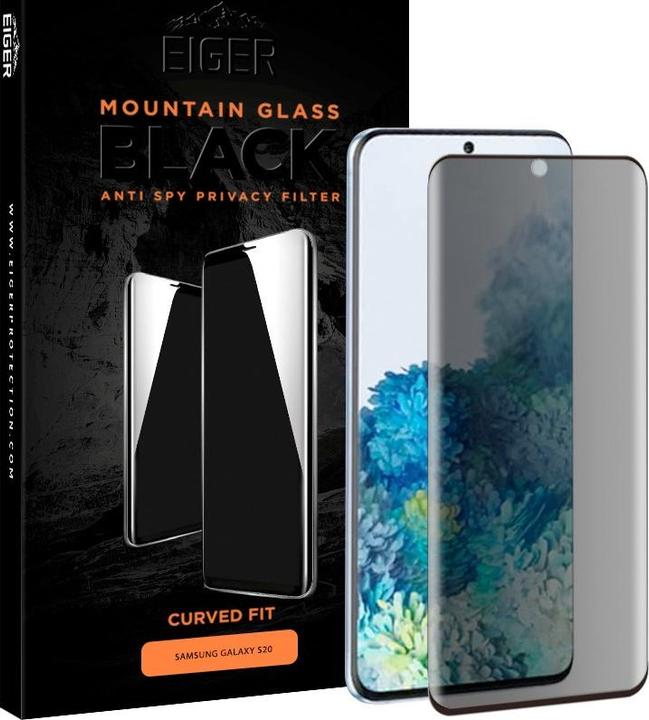 Actual product image Eiger Mountain Glass Black Edge (1 Piece, Samsung Galaxy S20)