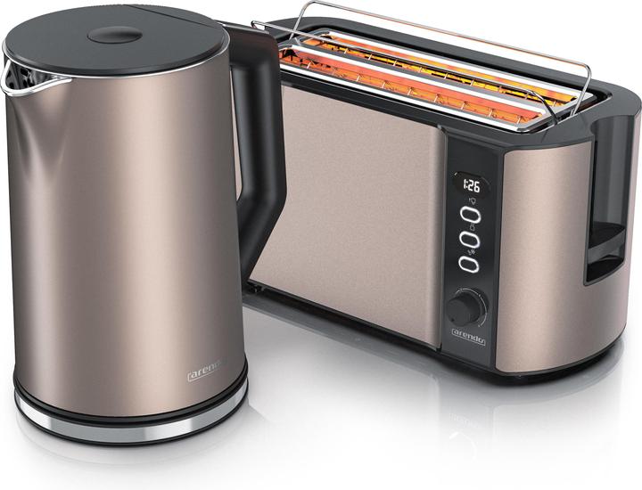 Immagine prodotto Arendo Set per la colazione, bollitore in acciaio inox da 1,5 l con selezione della temperatura e (1.50 l)