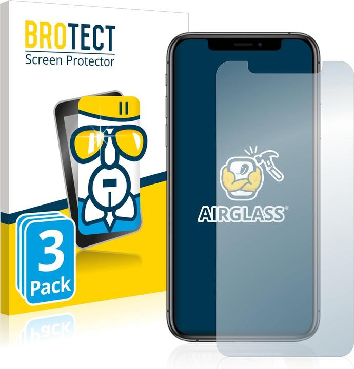 Produktbild BROTECT AirGlass Panzerglasfolie (3 Stück, Apple iPhone XS)
