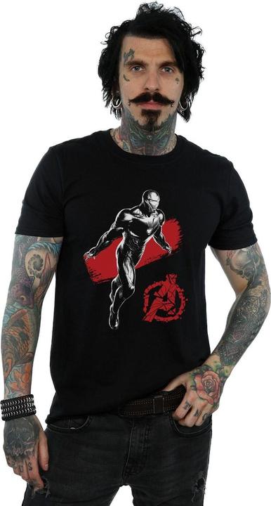Actual product image Mens Avengers Endgame Mono Iron Man T-Shirt (3XL)