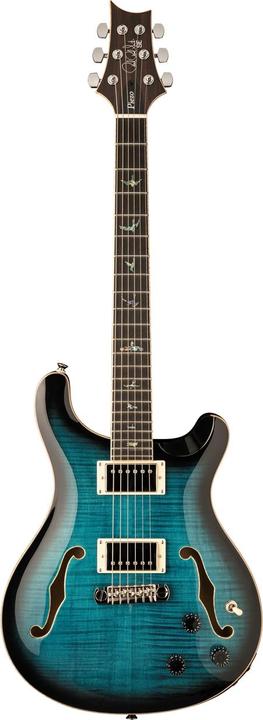 Produktbild PRS SE Hollowbody II Piezo Peacock Blue Burst (E-Gitarre, mahogany, Ebony, Beveled Maple Top with Flame Maple Veneer, Beveled Maple Back with Flame Maple Veneer)
