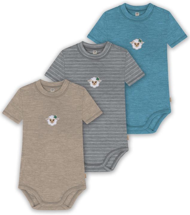 Normani 3er Set Baby Merino Kurzarmbody „Tihoi" - 9323