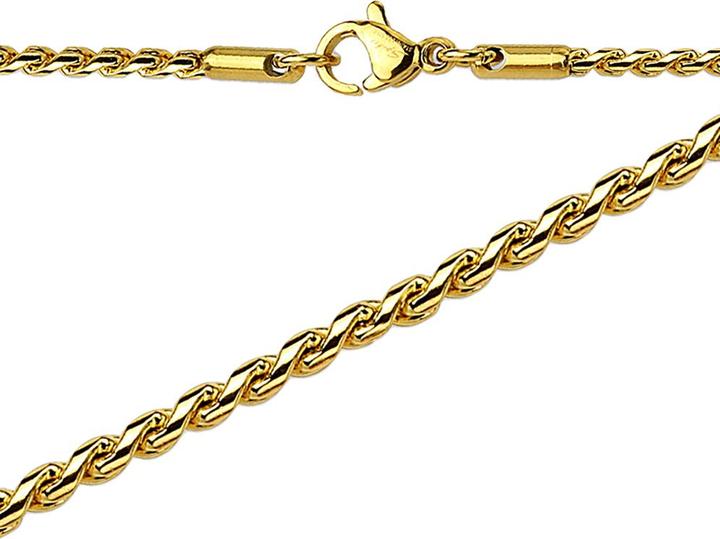 Produktbild Star Piercing Kette verdreht rund vergoldet (ohne Messing, Chirurgenstahl 316L)