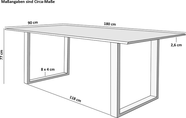 Actual product image SAM Quinn (180 x 90 x 77 cm)