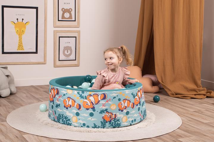 Produktbild Knorrtoys Bällebad soft - "Clownfisch" - 150 balls beige/light mint/dark sea