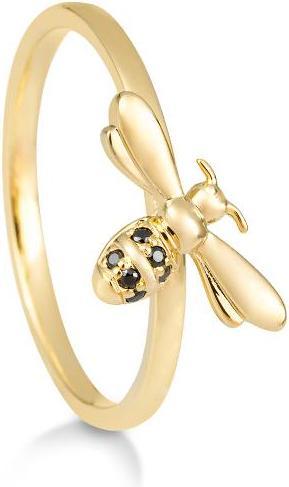 Produktbild Breuning RING - BRILLANT 0,033 Ct. schwarz (48, 750/18 K Gold)