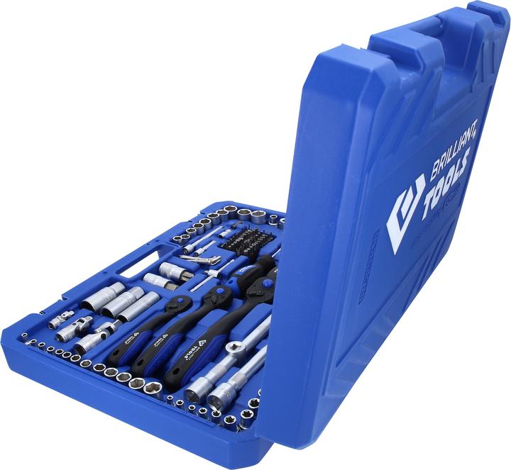 Immagine prodotto Brilliant Tools Set di chiavi a bussola, 216 pz., 1/4, 3/8, 1/2 (3/8", 1/2", 1/4")