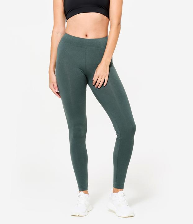 Produktbild Domyos Women's Slim-Fit Fitness Leggings - Khaki Green (W28/L31)