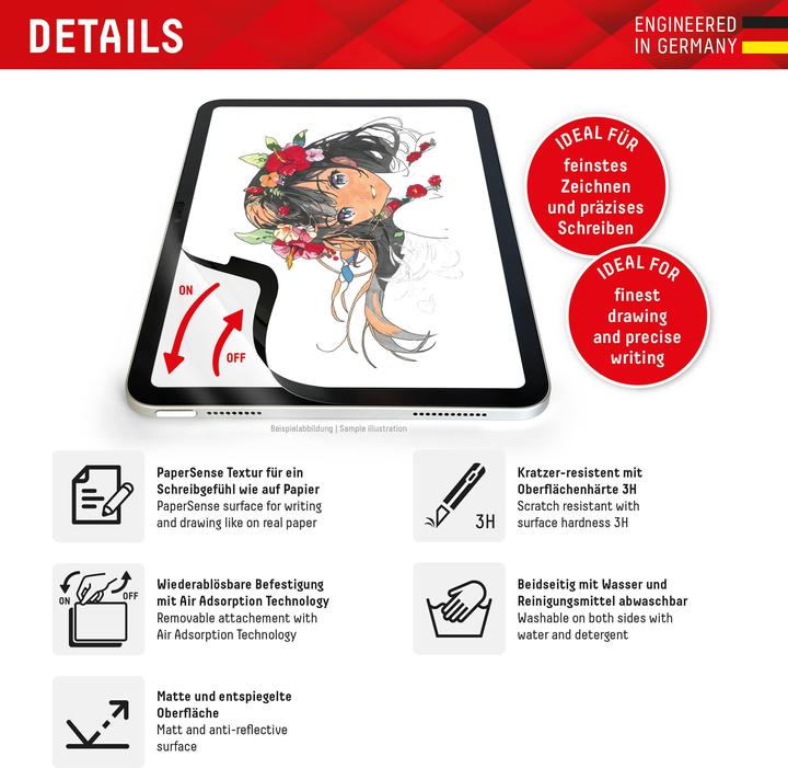 Actual product image Displex Tablet Papersense, Tablet Paper Feeling Schutzfolie (1 Piece, iPad Pro 13 2024 (M4), iPad Air 13 2024 (M2))
