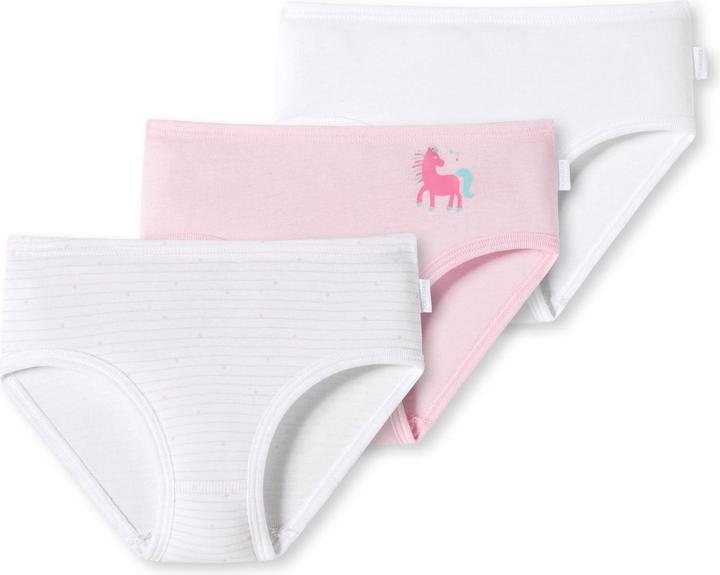 Immagine prodotto Schiesser 3 confezioni di slip / mutande per bambine in cotone biologico a coste sottili (92, confezione da 3)