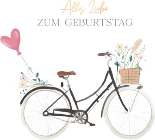 Produktbild Geburtstagskarte bedruckt Fahrrad (1 Stk.)