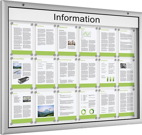 Actual product image kaiserkraft Display case for indoor and outdoor use (Magnet board, 138 x 102.5 cm)