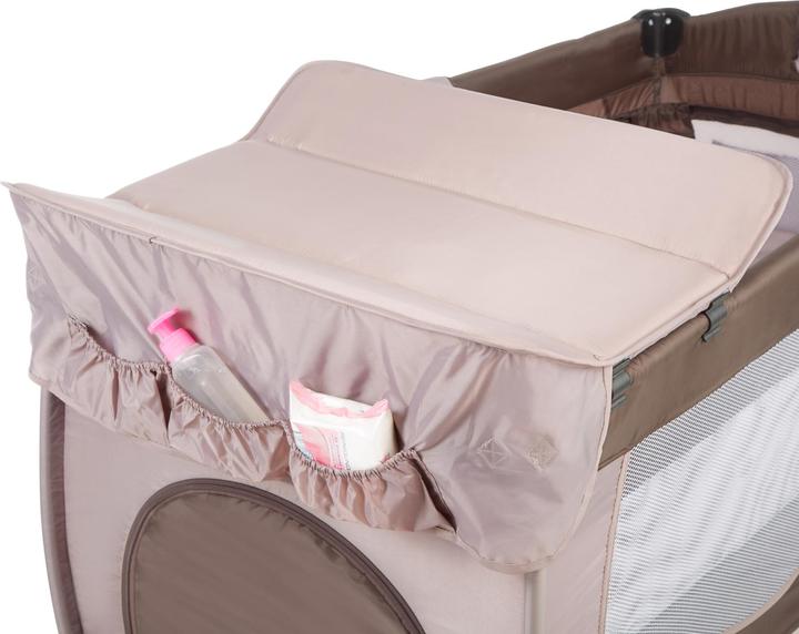 Actual product image tectake Travel cot dog with changing mat and carrying bag