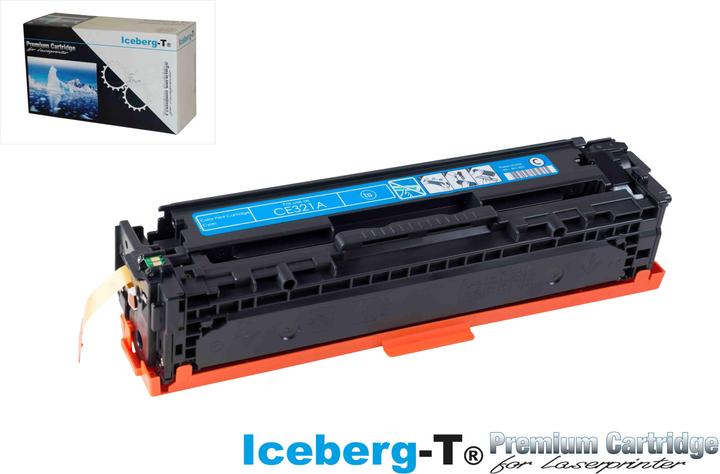 Actual product image Iceberg-T toner CE321A / 128A 1'300 pages, cyan (C)