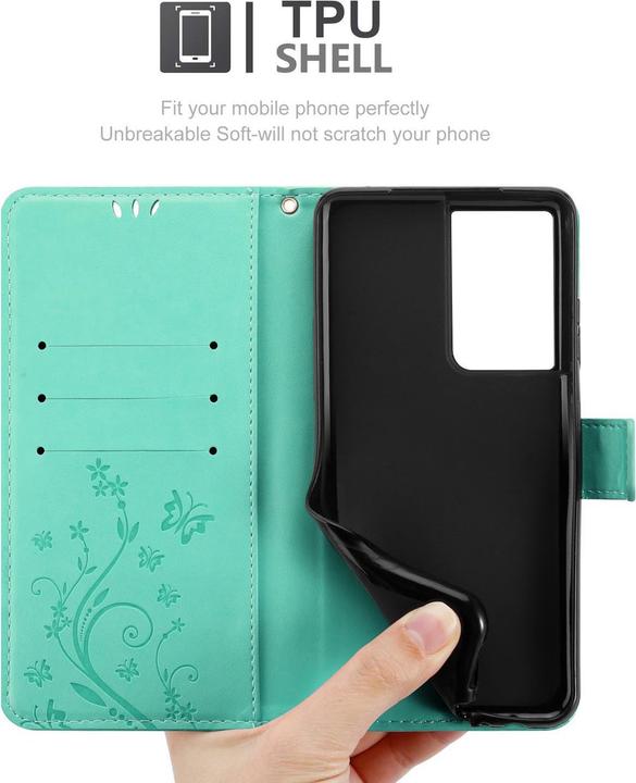 Actual product image Cadorabo Flower Book cover (Samsung Galaxy S21 Ultra)