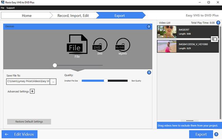 Produktbild Roxio Easy VHS to DVD 3 Plus (DVD Brenner)