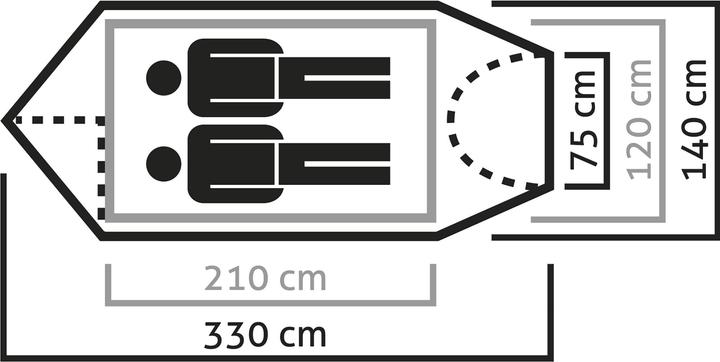 Actual product image Salewa Sierra Leone (Dome tent, 2.90 kg, 2 persons)