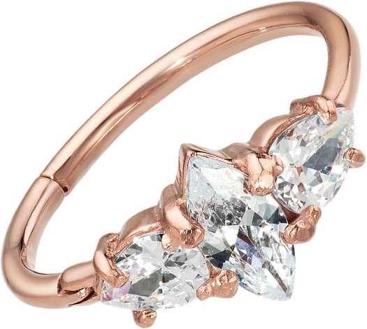 Produktbild Bijouteria Ohrpiercing (Chirurgenstahl 316L, PVD Beschichtung (goldfarbig), Zirkonia)